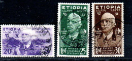 ITALIENISCH-ÄTHIOPIEN 2, 3, 4 Canc Victor Emanuel III Ambe ITALIAN-ETHIOPIE -ETHIOPIA - Ethiopie