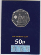 UK 50p  Harry Potter - Hogwarts School - BUNC Coin (Blue Card) - 50 Pence