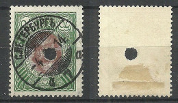 Poland Polen RUSSLAND RUSSIA 1913 O Michel 94 Nice Cancel + Perfin - Used Stamps