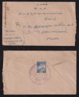 Japan Occupation Malaysia 1943 Censor Cover Letter Inside - Occupation Japonaise