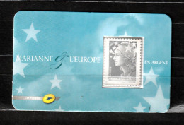 (Faciale 5 €) " MARIANNE DE BEAUJARD " Sur Timbre En Argent Neuf ** MNH De 2008. N° YT Adhésif 193. Parfait état. - 2008-2013 Marianne Of Beaujard