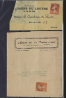 Timbre France Yvert Preoblitere 57 - France Scott Precancel 57 Sur 2 Documents ; Details & Etat Voir Scan ! LOT 200 - Autres & Non Classés