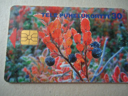 FINLAND  USED  CARDS  PLANTS FLOWERS  CHRISTMAS - Blumen