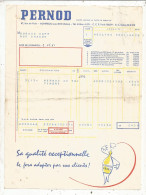 Facture, PERNOD, MONTREUIL SOUS BOIS, 1961, PORTO FEIST, Frais Fr 1.65 E - 1950 - ...