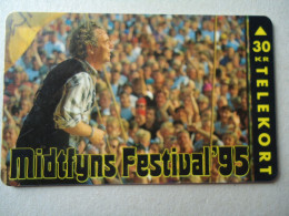 DENMARK  USED CARDS MUSIC MIDTFYNS FESTIVAL 95  IR 15.000 - Musique