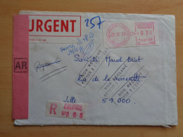 France Vignette   Recommandé AR R Boulogne  Non Réclamé Retour à L'envoyeur  23-10-1978 PR 1076 CAMP - Covers & Documents