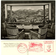 SONTHOFEN 1954 Private AK " Allgäuer Berghof Mit Alpe Eck Innenansicht " + Roter Freistempel - Sonthofen