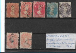 TASMANIA Lot 1 / Ausgabe 1864 - 7 Werte, Verschiedene Zähnungen Und Farben. - Usati