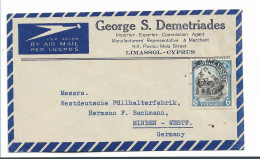 ZYPERN 043 / Firmenbrief Ex Limassol 1952 Nach Minden/Deutschland - Briefe U. Dokumente