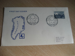 GODHAVN - NUK Nuuk 1978 Yv 97 Law Loi Polar Sun Mountains FDC Cancel Cover GREENLAND Denmark - Briefe U. Dokumente