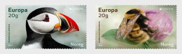 Norway Norwegen Norvège 2021 Europa CEPT Bees - Birds - Insects Set Of 2 Stamps Mint - Abeilles