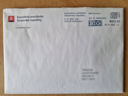 2022 Slovakia Used Letter Cover From Presidency Office - Omslagen