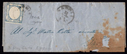 1862  31 Mag   2 Gr.  Sass.20e Indaco Chiaro Su Lettera Da Napoli  CV 2000 - Naples