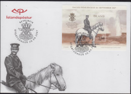 ISLANDE - Centenaire De La Visite Du Roi Frederik VIII Feuillet FDC - FDC