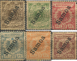 704641 HINGED ALEMANIA. Samoa 1900 SELLOS DE ALEMANIA DEL 1889 SOBRECARGADOS - Samoa