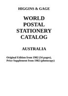 Higgins & Gage WORLD POSTAL STATIONERY CATALOG AUSTRALIA PDF-FILE - Autres & Non Classés