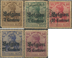 704607 HINGED BELGICA. Ocupación Alemana 1914 SELLOS DE ALEMANIA DEL 1905-11 - OC38/54 Belgian Occupation In Germany