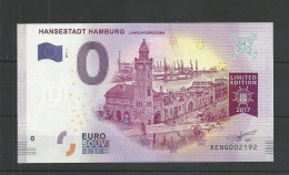 BILLET TOURISTIQUE ZERO EURO HANSESTADT HAMBOURG EDITION LIMITEE 2017. - Other & Unclassified