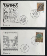 ITALIA REPUBBLICA - 2 FDC CAPITOLIUM  - ARTE E MUSEI  ANNO 1990 - AS RAVENNA - CIVIDALE DEL FRIULI - FDC