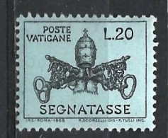 Città Del Vaticano, 1968 - 20 Lire, Segnatasse - Nr.26 MNH** - Impuestos