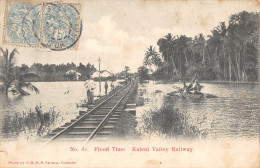 CPA CEYLON FLOOD TIME KALENI VALLEY RAILWAY - Sri Lanka (Ceylon)