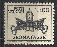 Città Del Vaticano, 1968 - 100 Lire, Segnatasse - Nr.29 MNH** - Impuestos