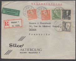 SUEDE - SVERIGE - MALMÖ / 1951 LETTRE RECOMMANDEE ==> FRANCE (ref 1104) - Covers & Documents