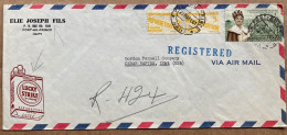 HAITI 1961, REGISTER COVER USED TO USA, ILLUSTRATE, LUCKY STRIKE CIGARETTES, LITERACY FUND, SUGAR QUEEN & CANE, PORT-AU- - Haïti