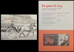 Norway Norwegen Norvège 2022 Posthorn Definitives 150 Ann Block With SPECIMEN Overprint In Special Booklet - Blocks & Kleinbögen