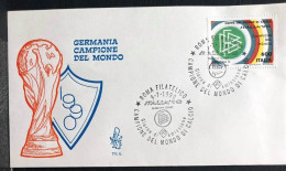 ITALIA REPUBBLICA - FDC VENETIA - CALCIO SOCCER ANNO 1990 -  AS ROMA - GERMANIA CAMPIONE - ITALIA '90 - FDC