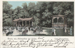 Austria - Baden Bei Wien - Litho - Helenenthal Bei Baden - Cafe Hauswiese - Baden Bei Wien