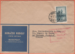 UNGHERIA - Hungary - Magyar - Ungarn - 1949 - 1 Ft Legiposta - Rudolf Horacek, Foto Optika - Viaggiata Da Budapest Per L - Cartas & Documentos