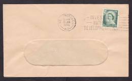 New Zealand: Cover, 1954, 1 Stamp, Queen, Cancel Invest Now, National Development Loan (traces Of Use) - Lettres & Documents