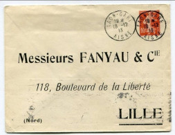 !!! ENTIER POSTAL 10 C SEMEUSE AVEC REPIQUAGE FANYAU - Enveloppes Repiquages (avant 1995)