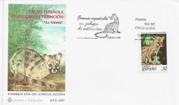 3777  FDC Barcelona ,1997, Fauna Española En Peligro De Extinción , Gineta - FDC