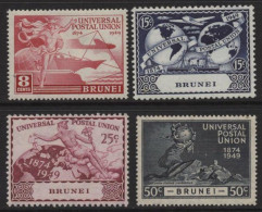 Brunei (53) 1949 UPU Set. Unused. Hinged. - Brunei (...-1984)