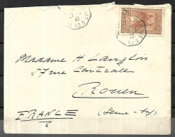 Madagascar Lettre Du 27 08 1932  Messageries Maritimes  Pour Rouen - Lettres & Documents