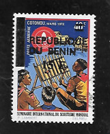 TIMBRE OBLITERE DU DAHOMEY SURCHARGE BENIN EN 1994 N° MICHEL 584 - Bénin – Dahomey (1960-...)