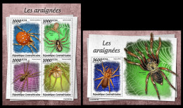 Central Africa  2022 Spiders. (818) OFFICIAL ISSUE - Araignées