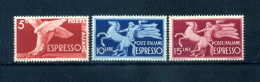 1945-52 Repubblica Espressi/Espresso N.25/27 MNH ** - Express/pneumatic Mail