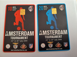 NETHERLANDS CHIPCARD / €10,- + € 20,- FOOTBAL/SOCCER TOURNAMENT ,- ARENA CARD / 2CARDS/ - USED CARD  ** 13591** - Public