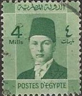 EGYPT 1937 Investiture Of King Farouk - 4m. - Green FU - Usados