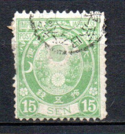 Col33 Asie Japon 1876 N° 56 Oblitéré Cote : 4,00€ - Used Stamps