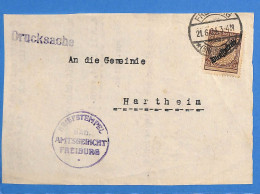 Allemagne Reich 1924 Seulement Le Recto D'une Lettre De Freiburg (G19279) - Cartas & Documentos