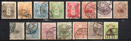 Col33 Asie Japon 1914 N° 128 à 142 Oblitéré Cote : 60,50€ - Gebruikt