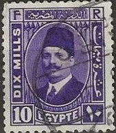 EGYPT 1927 King Fuad I - 10m. - Violet FU - Usados