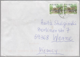 POLONIA - POLSKA - 2002 - 2 X 1 Zl. Dwor W Krzeslawicach K. Krakowa - Viaggiata Da ???? Per Werne, Germany - Lettres & Documents