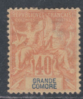 Grande Comore N° 10 (.) Type Groupe 40 C. Rouge-orange Neuf Sans Gomme, Sinon TB - Ongebruikt