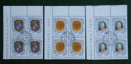 Block Of 4  Pope Pius IX Pio IX 1978 Mi 720-722 Yv 653-655 Used Gebruikt Oblitere VATICANO VATICAN VATICAAN - Usados