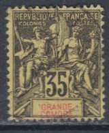 Grande Comore N° 17 O Type Groupe 35 C. Noir Sur Jaune, Oblitéré Sinon TB - Gebraucht